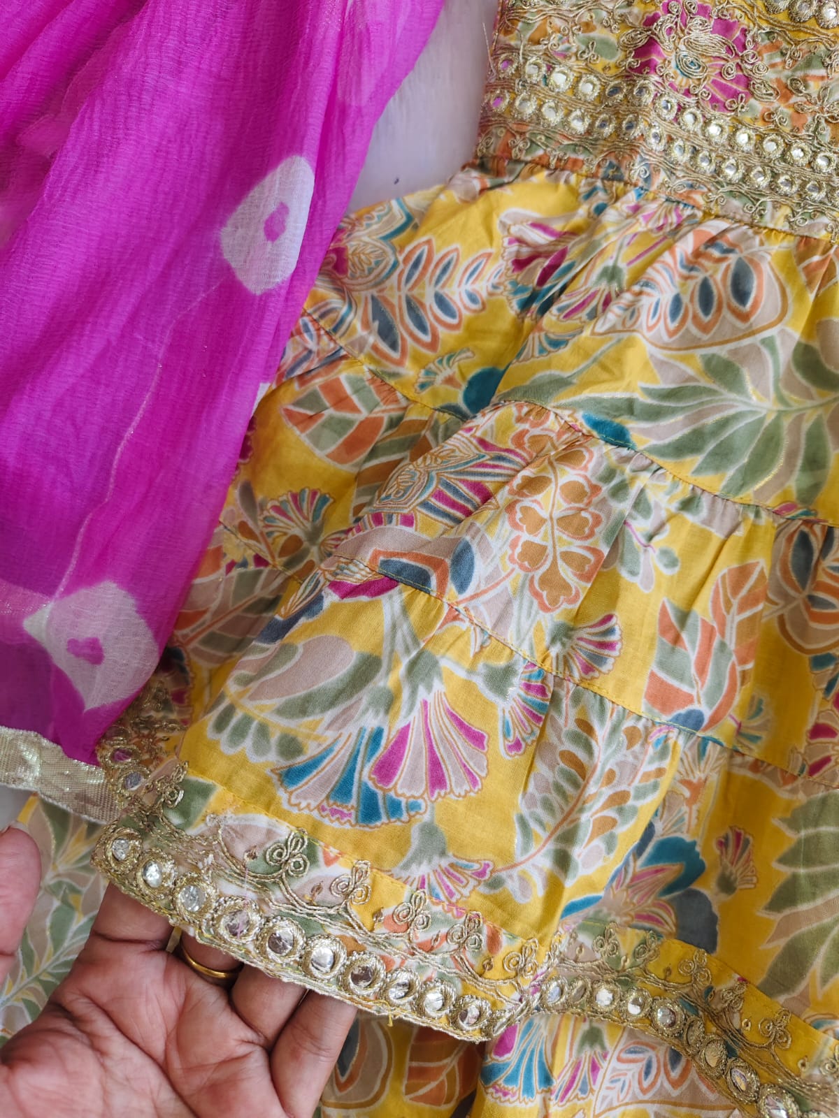 Marigold & Magenta ethnic set