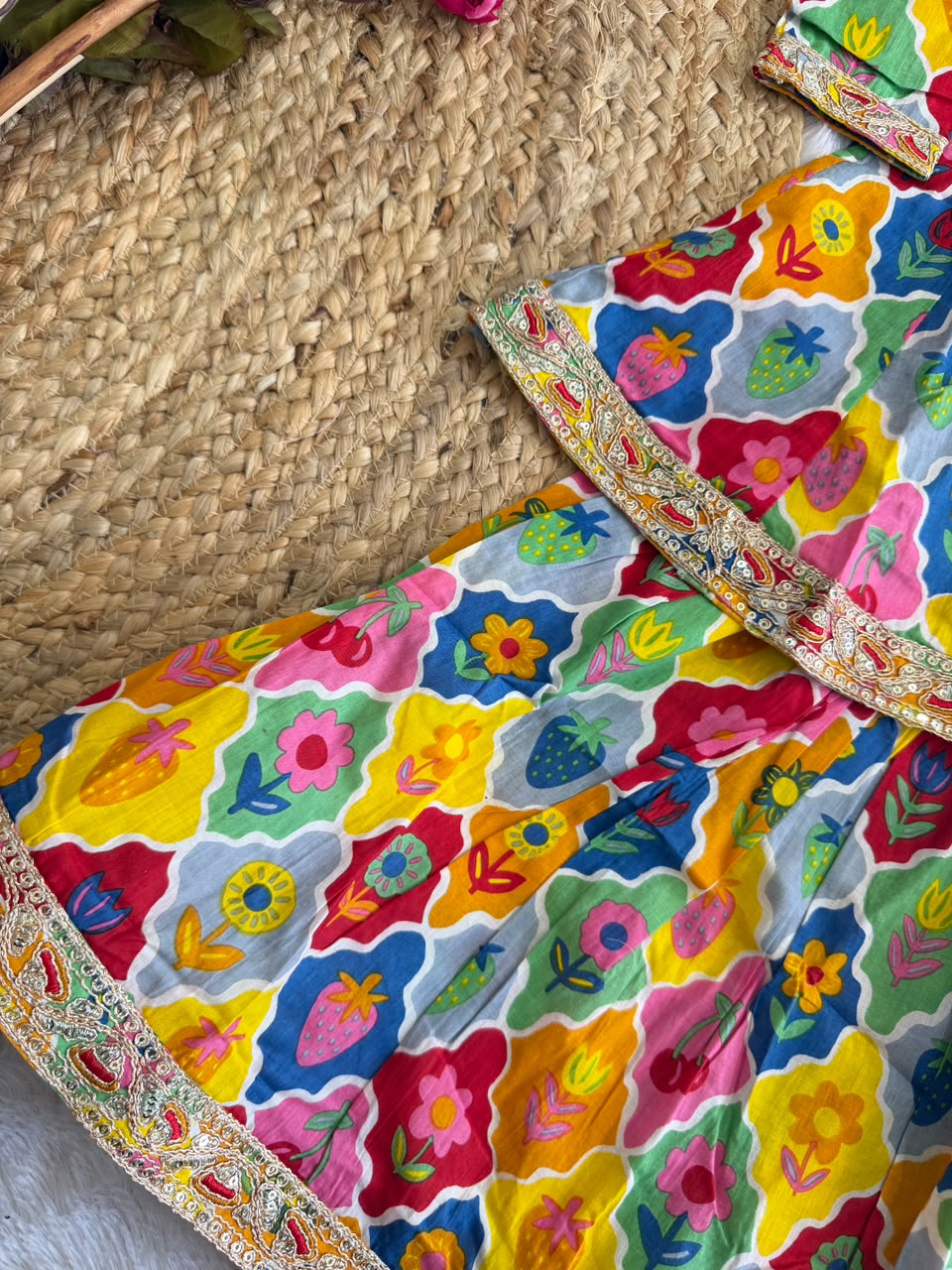 The Rainbow Bloom Sharara Set