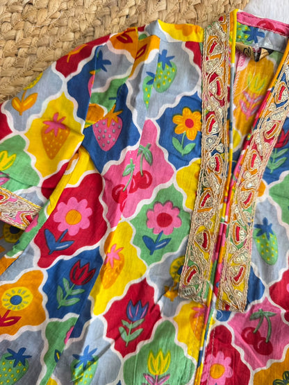 The Rainbow Bloom Sharara Set