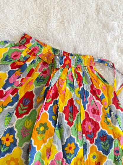The Rainbow Bloom Sharara Set