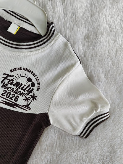 Family Vacation 2026 Colorblock Dress