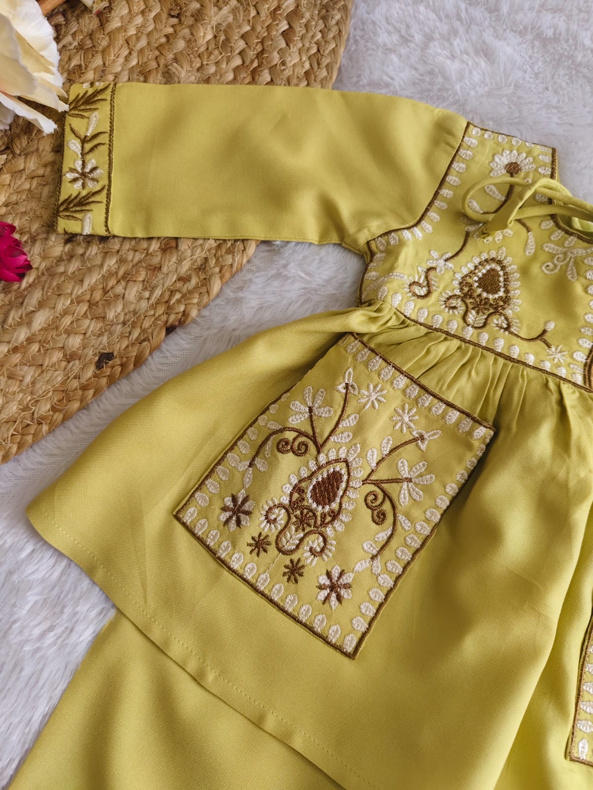 Embroidered Kurti Set