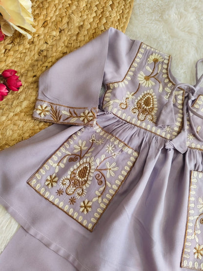 Lavender Embroidered Co-ord