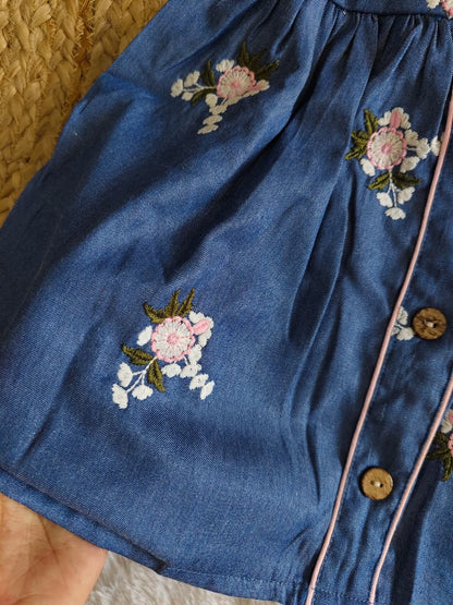 Denim Rose Frock
