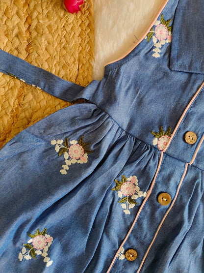 Denim Rose Frock