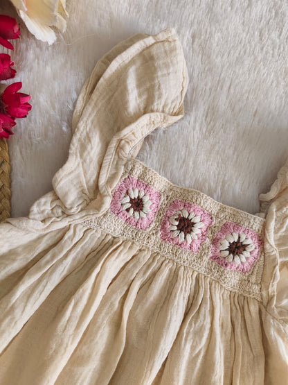 Beige Daisy Frock