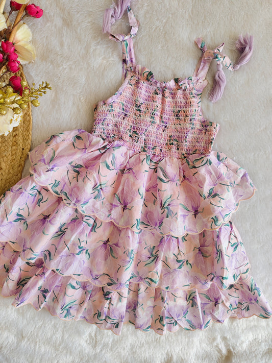 Lavender bloom frock