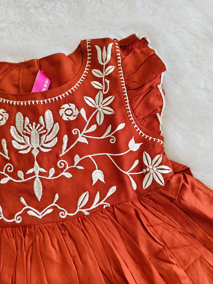 Rust charming frock