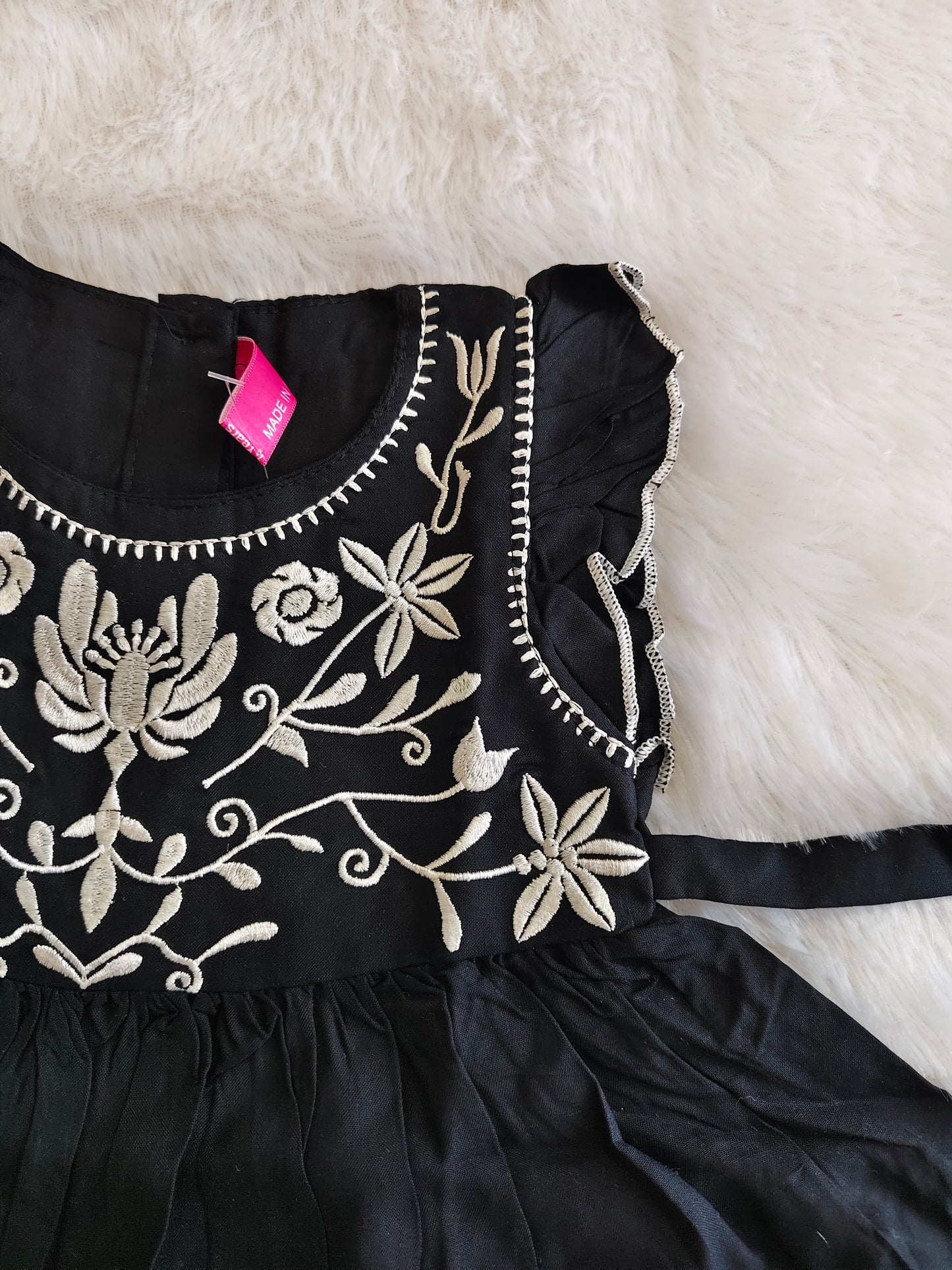 Elegant black petal frock